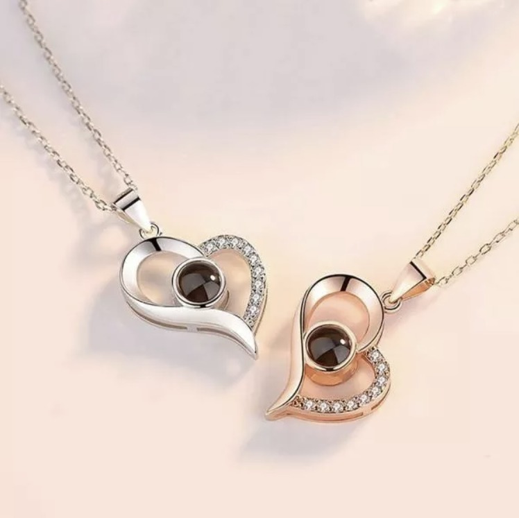 Cadena Proyecta Te Amo 100 Idiomas - Corazón Asimétrico - Image 2