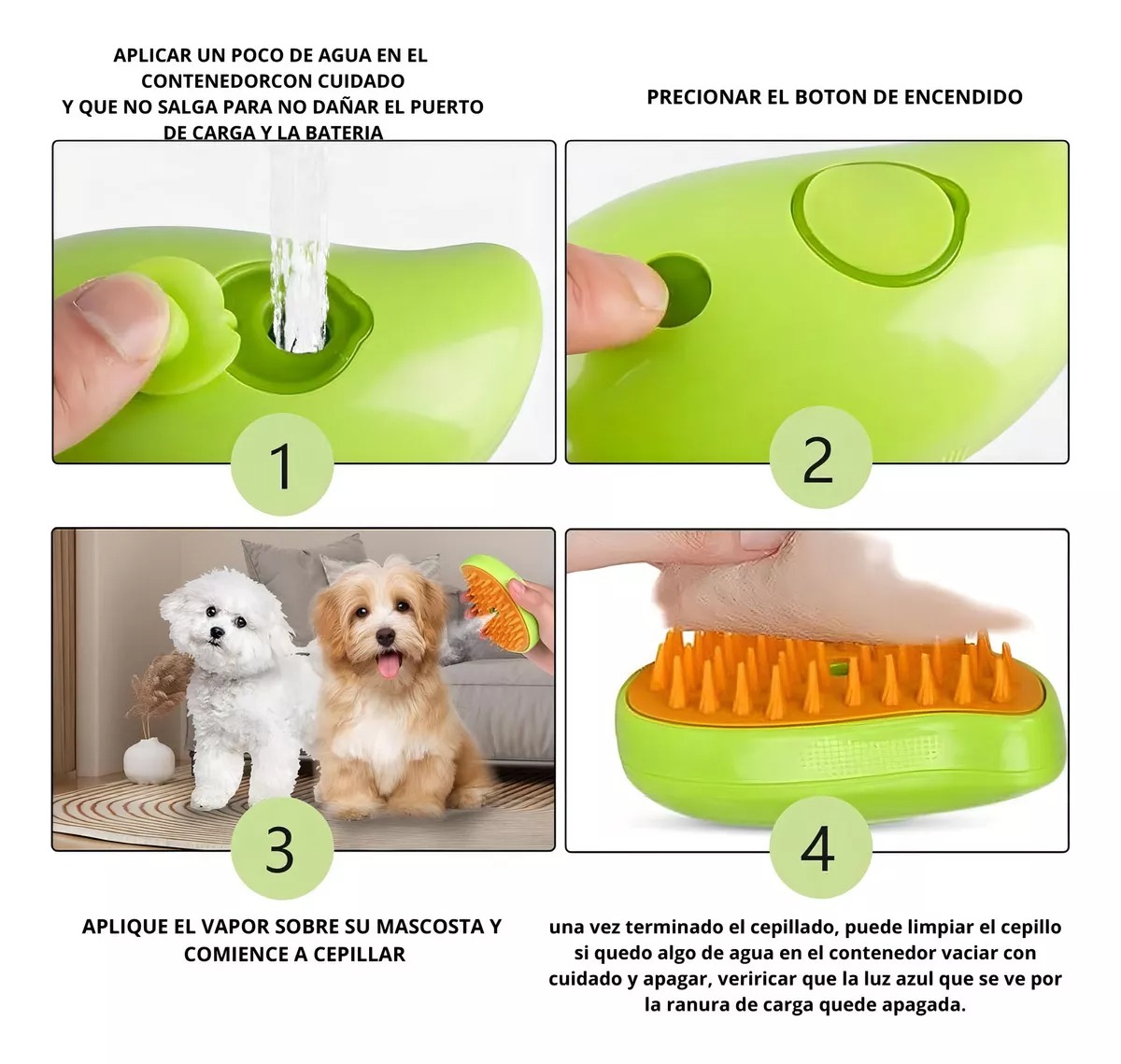 Cepillo 3 en 1 Para Mascotas – Cuida, Cepilla y Protege - Image 2