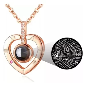 Cadena Proyecta Te Amo 100 Idiomas - Corazón Simple