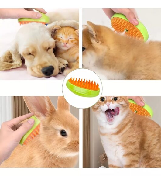 Cepillo 3 en 1 Para Mascotas – Cuida, Cepilla y Protege