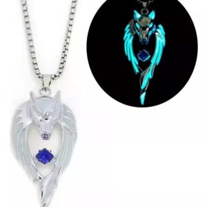 Collar Lobo Acero - Brilla en la Oscuridad