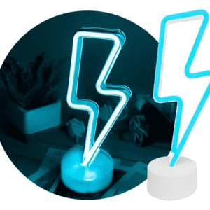 Lámpara Luz Led Neon Azul con Base