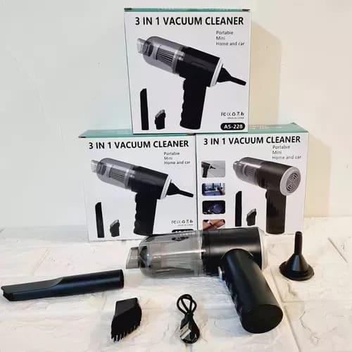 Mini Aspiradora Sopladora Portátil Usb Recargable 3 En 1 Color Negro - Image 4